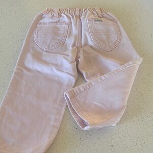 Kids Light Pink Elastic-Waist Pull-On button jeans